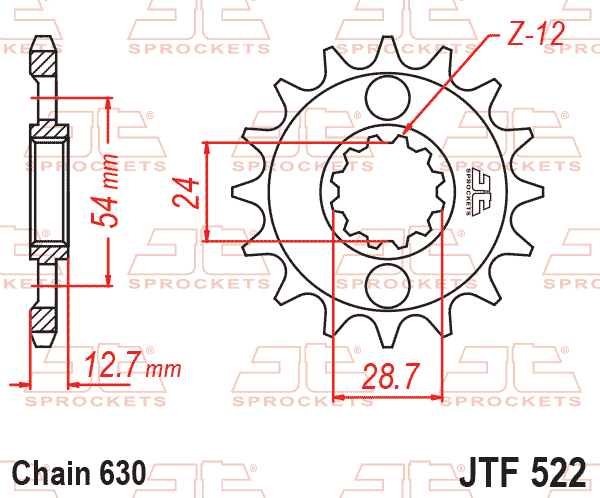 FRONT SPROCKET JTF522.15 JT