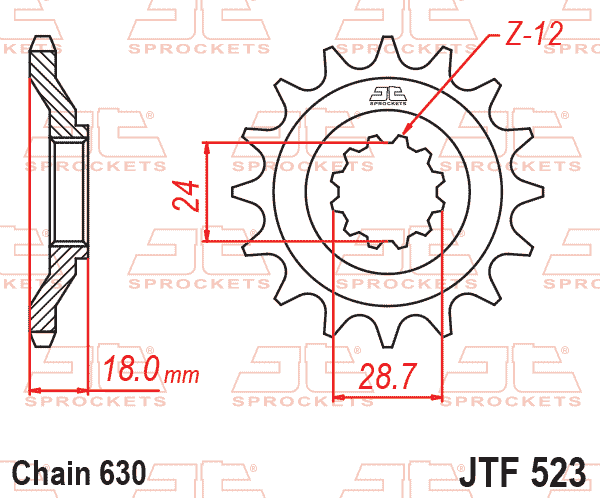 FRONT SPROCKET JTF523.15 JT