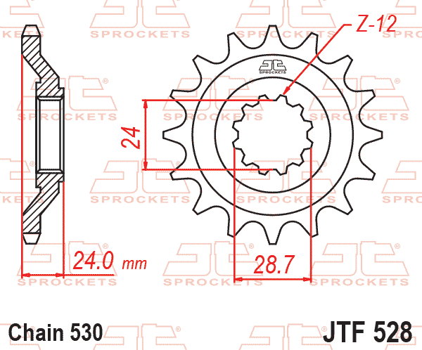 FRONT SPROCKET JTF528.17 JT