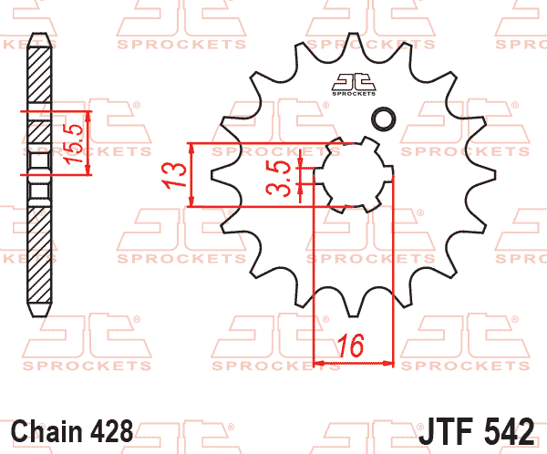 FRONT SPROCKET JTF542.13 JT