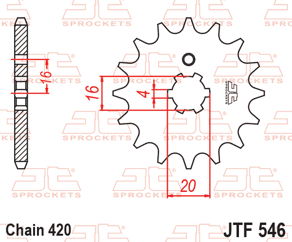 FRONT SPROCKET JTF546.13 JT