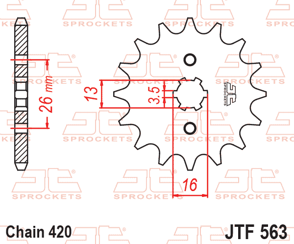 FRONT SPROCKET JTF563.15 JT