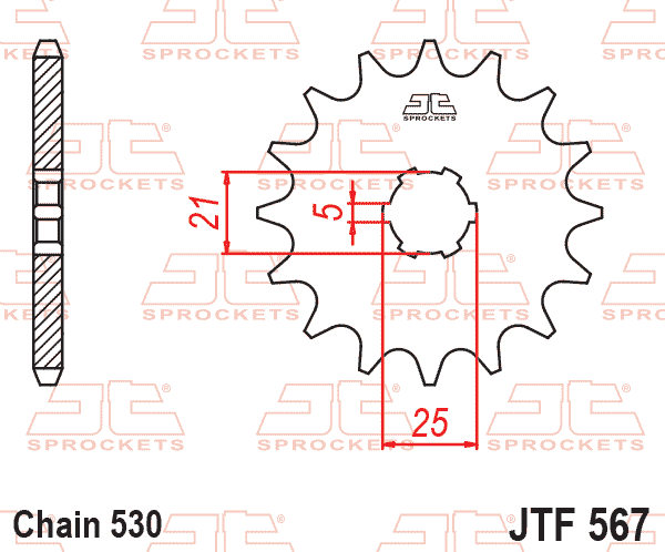 SPROCKET FRONT JTF567.16 JT, CAN USE 424-16
