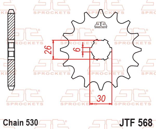 FRONT SPROCKET JTF568.17 JT
