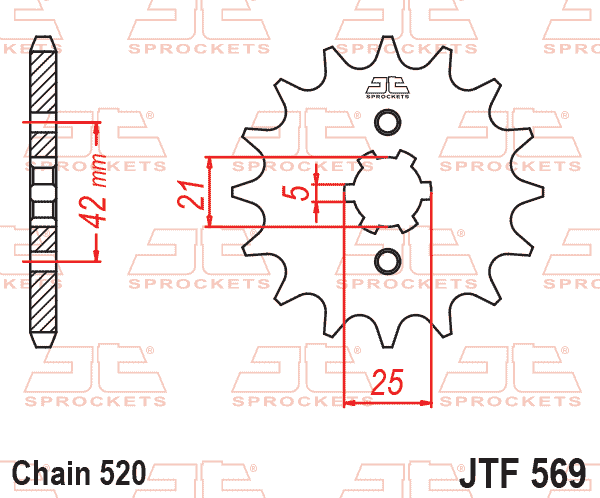 FRONT SPROCKET JTF569.15 JT JF569.15, JF56915