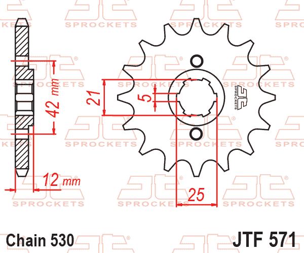 FRONT SPROCKET JTF571.16 JT