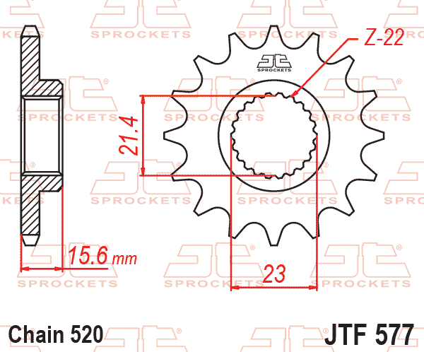 FRONT SPROCKET JTF577.15 JT
