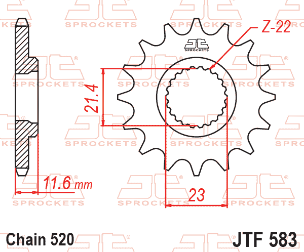 FRONT SPROCKET JTF583.13 JT