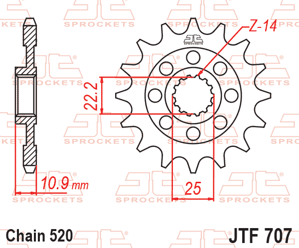 FRONT SPROCKET JTF707.15 JT