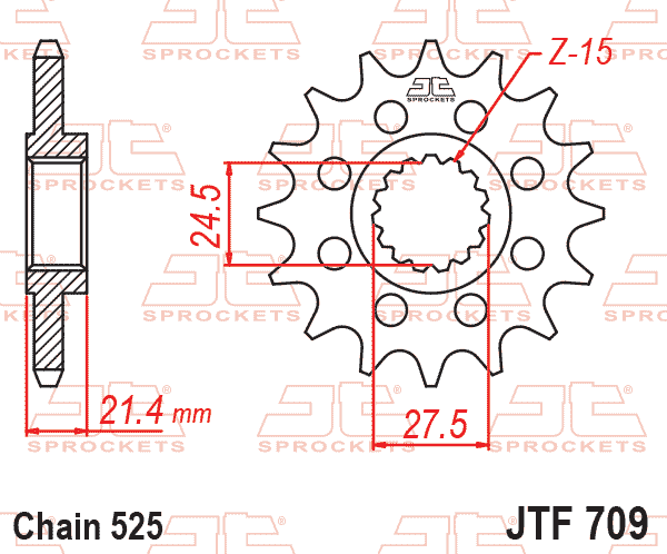 FRONT SPROCKET JTF709.15 JT