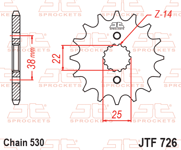 FRONT SPROCKET JTF726.15 JT