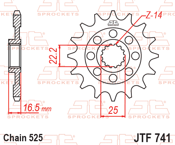 FRONT SPROCKET JTF741.15 JT
