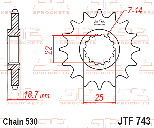 FRONT SPROCKET JTF743.15 JT