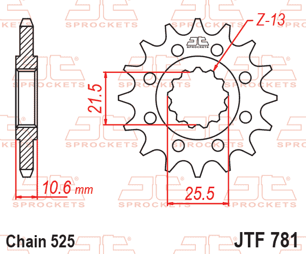 FRONT SPROCKET BENELLI, JTF781.14 JT