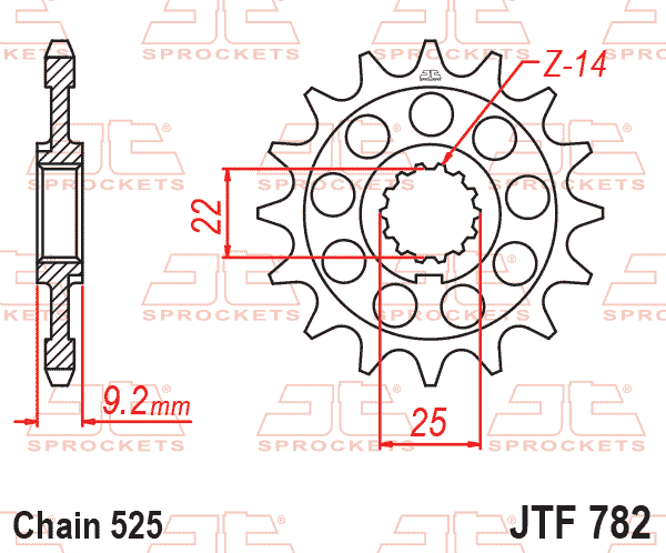 FRONT SPROCKET JTF782.16