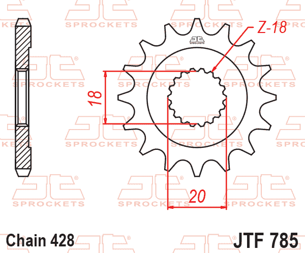 FRONT SPROCKET BENELLI, JTF785.13