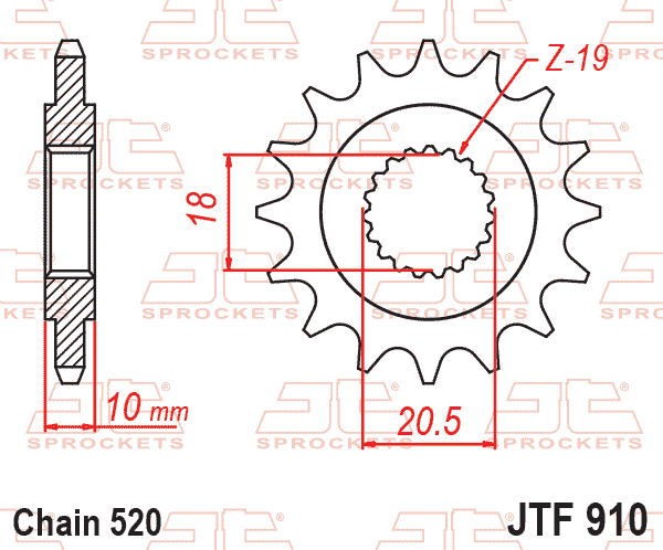 FRONT SPROCKET JTF910.14