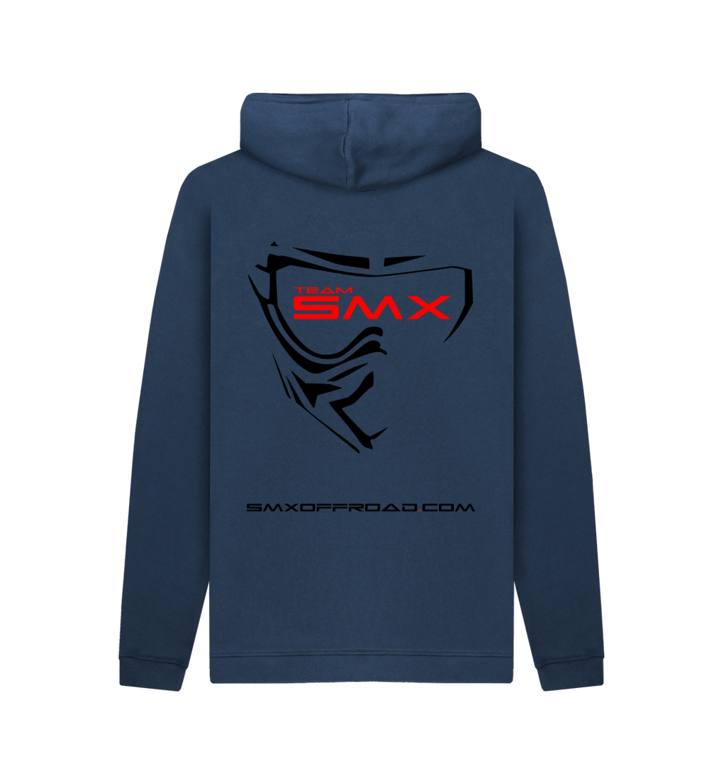 Navy Printed Hoody Back