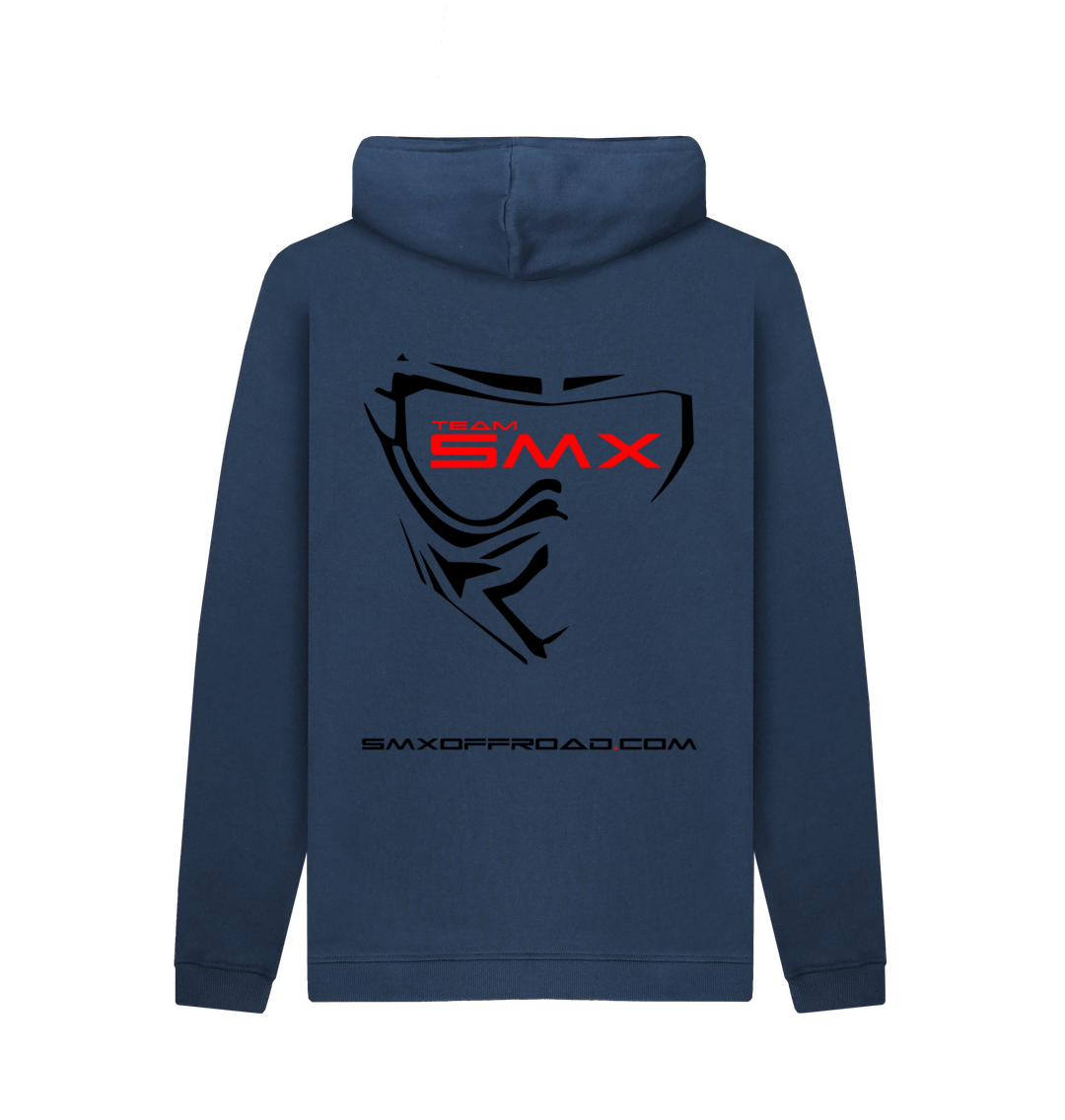 Navy Printed Hoody Back