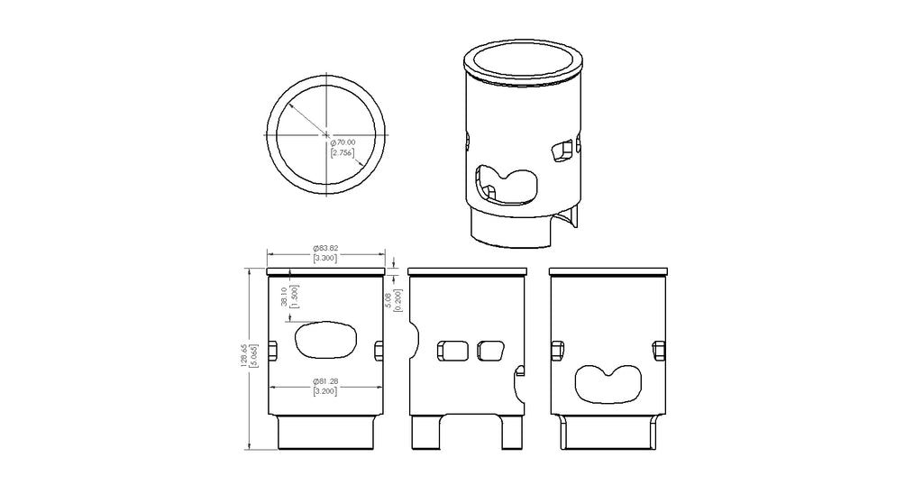 CYLINDER SLEEVE 72-75 KAWASAKI H2 750 71mm VINTCO SLK02A