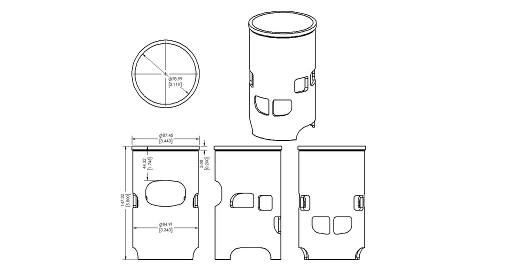 CYLINDER SLEEVE 78-78 SUZUKI RM 400 80mm VINTCO SLS05A