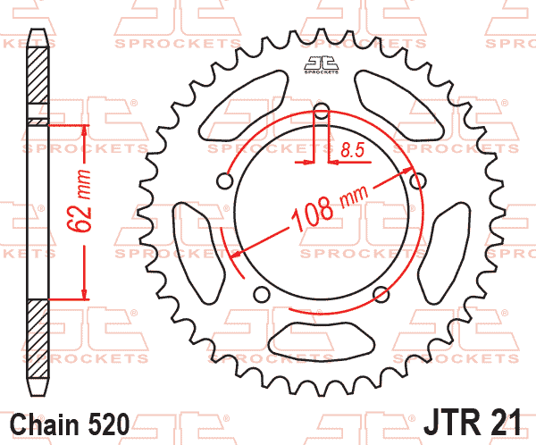 REAR SPROCKET JTR21.40 JT