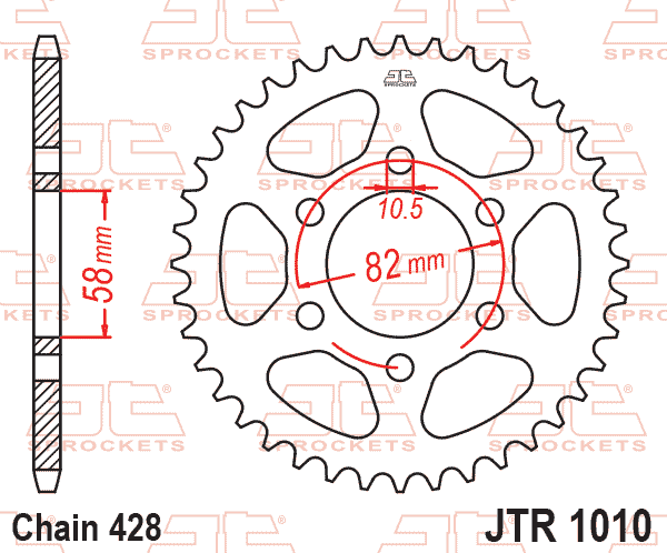 REAR SPROCKET STEEL JTR1010.46