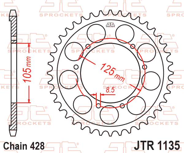 REAR SPROCKET JTR1135.69 JT