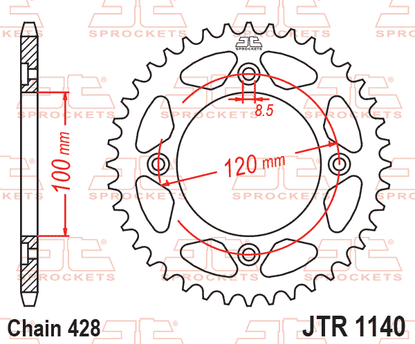 REAR SPROCKET JTR1140.63 JT