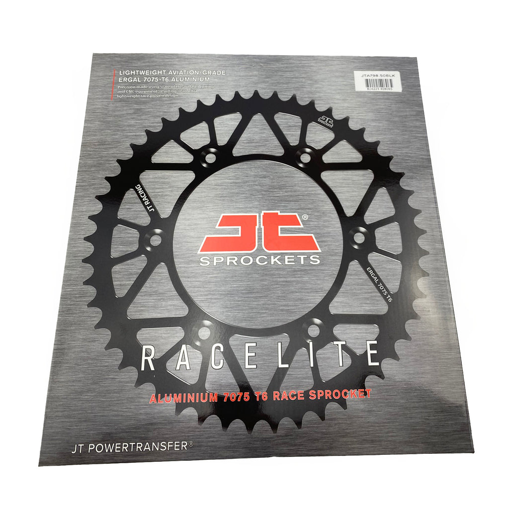 REAR SPROCKET ALLOY BLACK 798, JTA798.50BLK 7075-T6 Aluminium