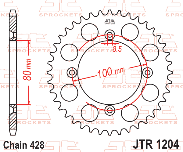 REAR SPROCKET JTR1204.50 STEEL