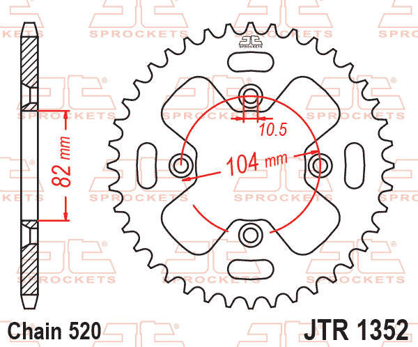 REAR SPROCKET JTR1352.40 JT