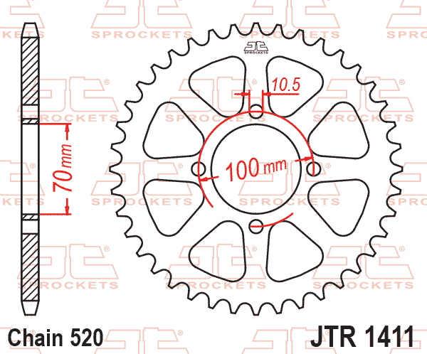 REAR SPROCKET STEEL JTR1411.50