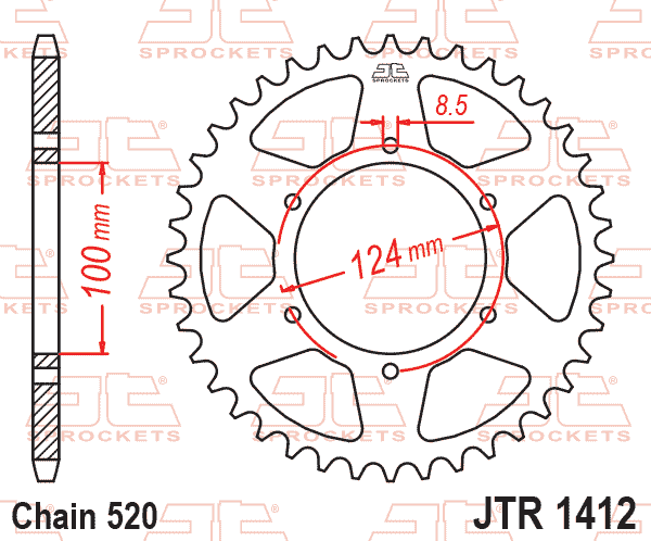 REAR SPROCKET STEEL JTR1412.37