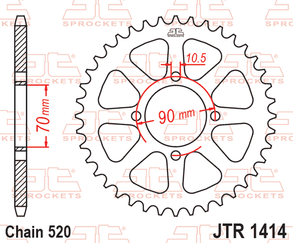 REAR SPROCKET JTR1414.43 STEEL