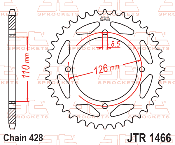 REAR SPROCKET JTR1466.47 JT