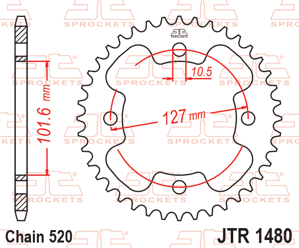 REAR SPROCKET JTR1480.37 JT