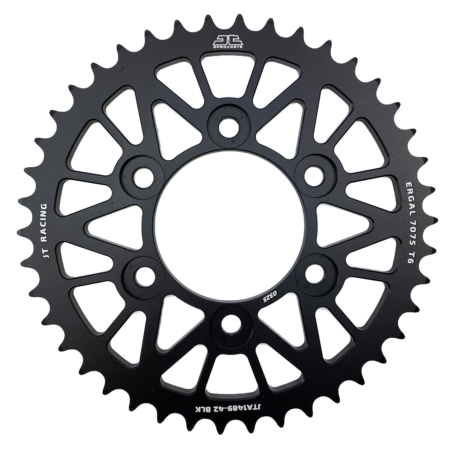 REAR SPROCKET ALLOY BLACK. JTA1489.42BLK, 7075-T6 Aluminium