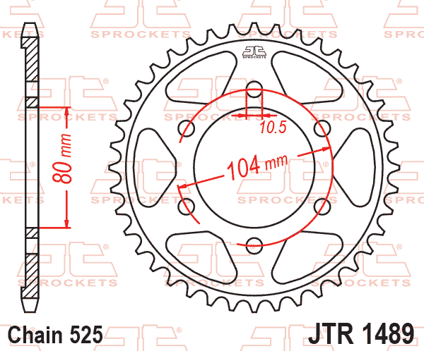 REAR SPROCKET STEEL JTR1489.43