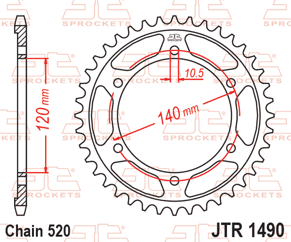 REAR SPROCKET JTR1490.37 JT