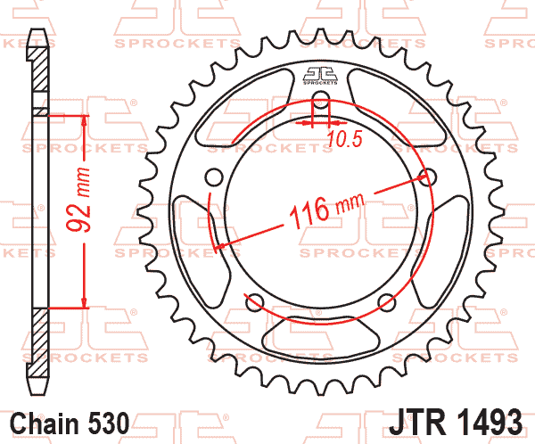 REAR SPROCKET JTR1493.41 JT