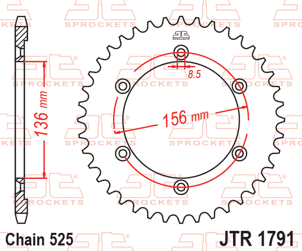 REAR SPROCKET JTR1791.41 JT