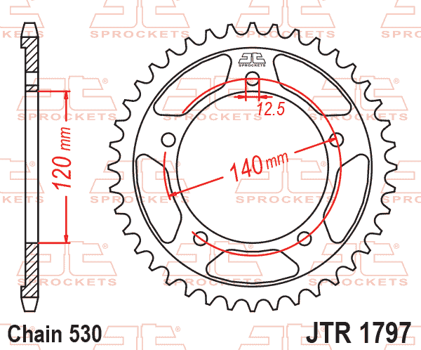 REAR SPROCKET JTR1797.41 JT