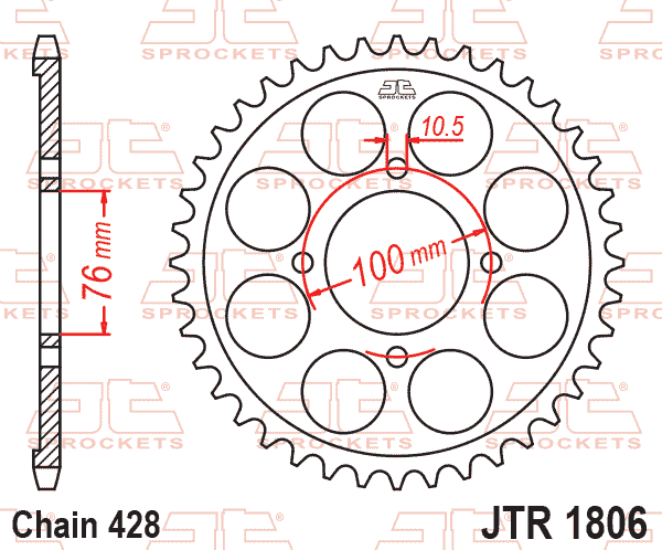 REAR SPROCKET STEEL JTR1806.47