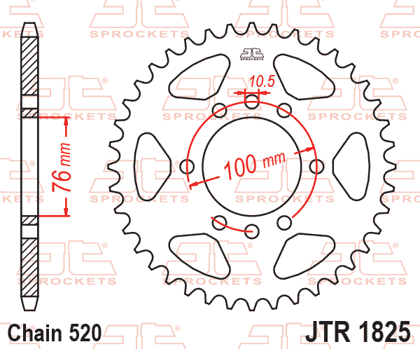 REAR SPROCKET JTR1825.38 STEEL