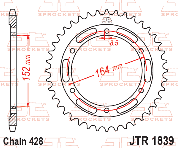 REAR SPROCKET JTR1839.55 JT