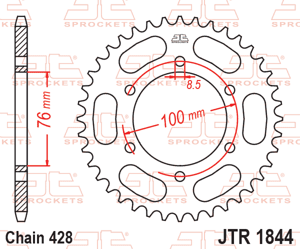 REAR SPROCKET JTR1844.52 JT