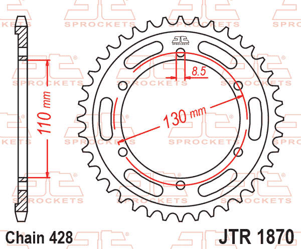 REAR SPROCKET JTR1870.46 JT