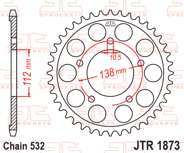 REAR SPROCKET JTR1873.48 JT