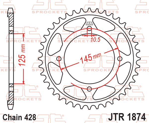 REAR SPROCKET JTR1874.59 JT